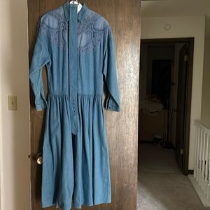Vintage Denim Maxi Dress